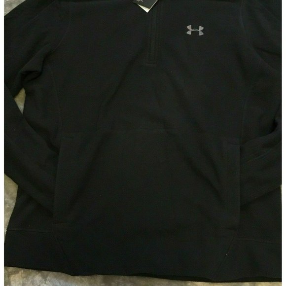 NWT New Mens Under Armour Jacket UA Zephyr Fleece Solid ¼ Zip Large 1328166-001 - Picture 4 of 4